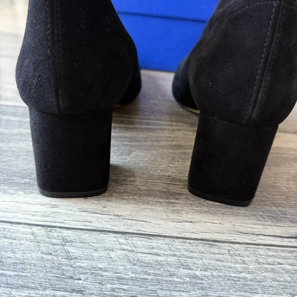 NWT Stuart Weitzman Niki 60 Black Suede Ankle Boots Classic Size 11 (41.5) NIB